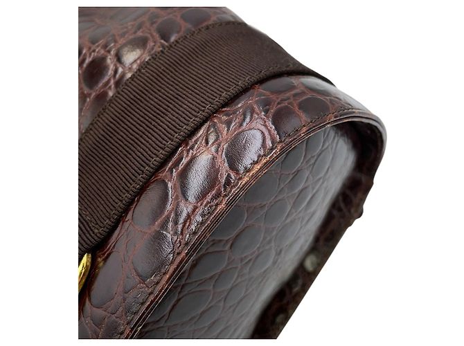 Borsa a mano in pelle Vara Salvatore Ferragamo Marrone - vista 6