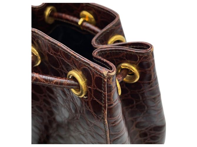 Borsa a mano in pelle Vara Salvatore Ferragamo Marrone - vista 7