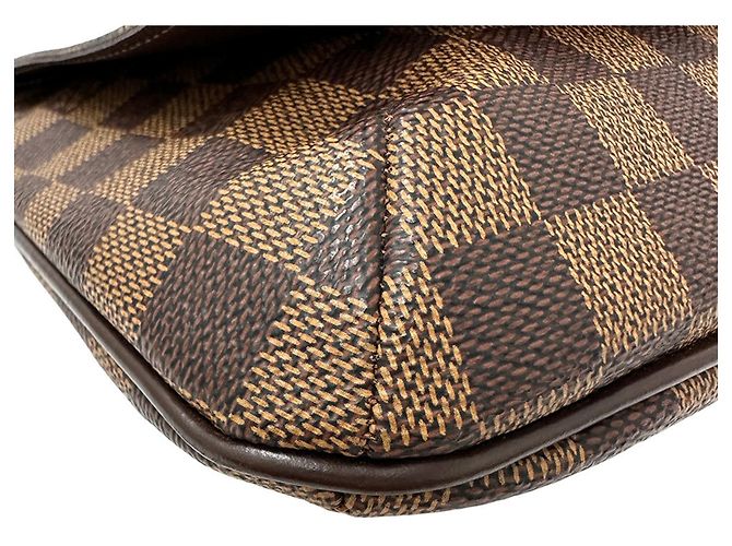 Borsa a tracolla Louis Vuitton in tela Damier Marrone - vista 4