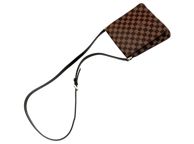 Borsa a tracolla Louis Vuitton in tela Damier Marrone - vista 6