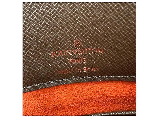Borsa a tracolla Louis Vuitton in tela Damier Marrone - vista 9