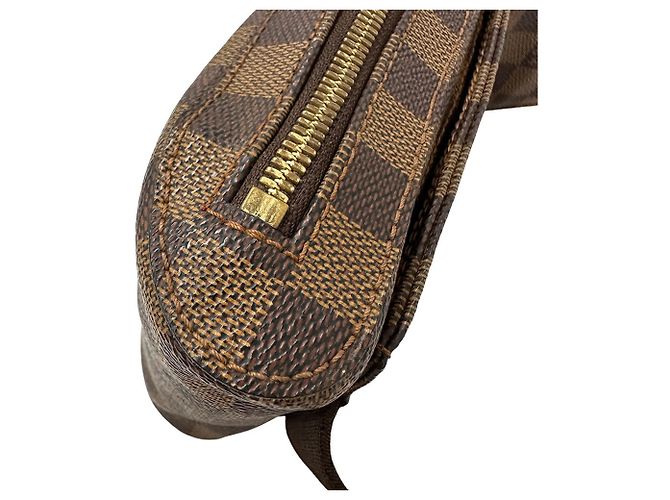 Borsa Louis Vuitton in tela Damier Marrone - vista 4