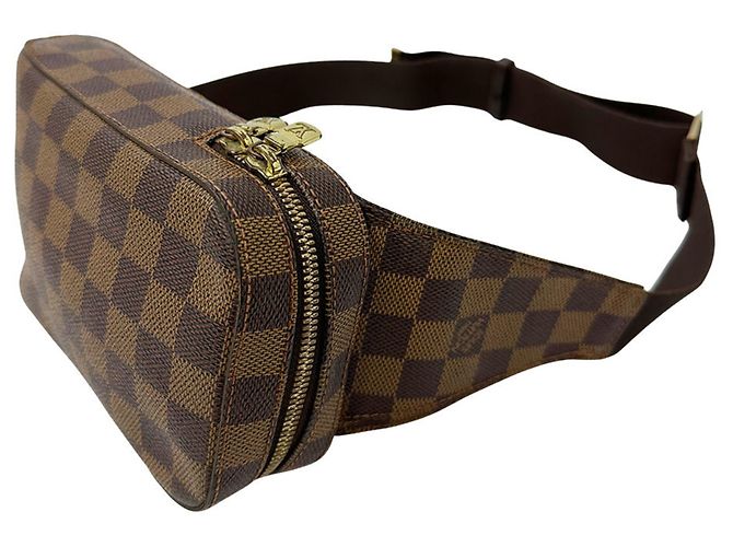 Borsa Louis Vuitton in tela Damier Marrone - vista 5