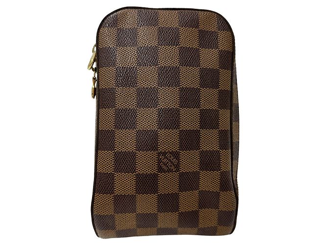 Borsa Louis Vuitton in tela Damier Marrone - vista 6