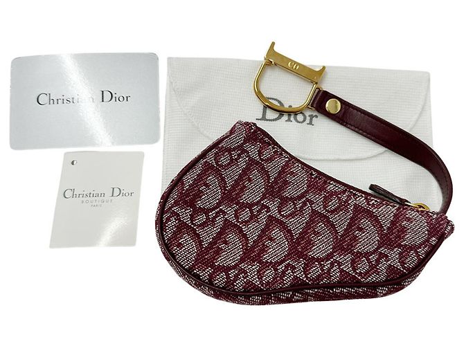Monedero de lona roja Christian Dior - vista 9