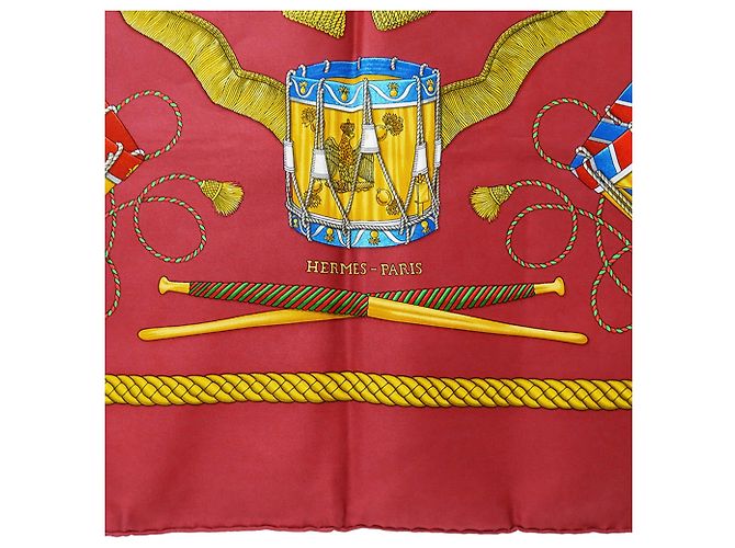 Hermès Pañuelo de seda rojo Hermes Roja - vista 4