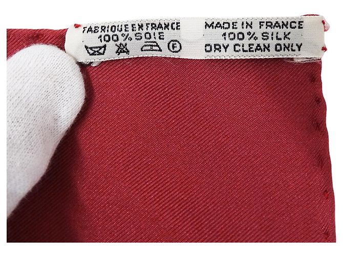 Hermès Pañuelo de seda rojo Hermes Roja - vista 5