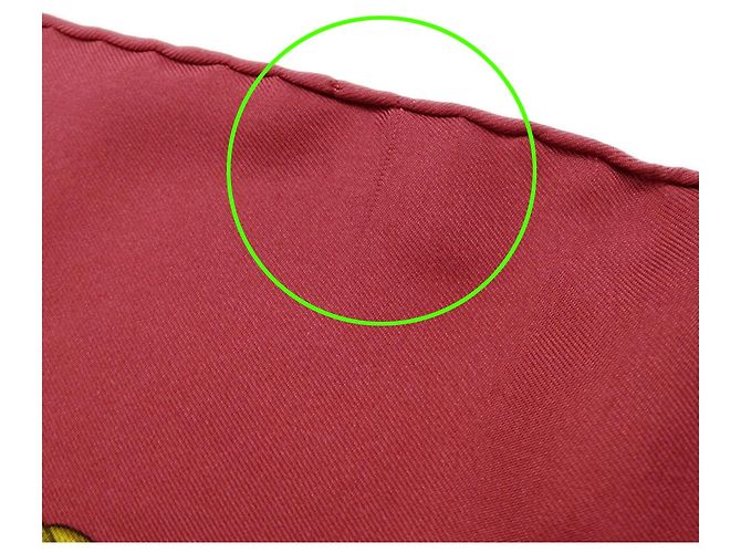 Hermès Pañuelo de seda rojo Hermes Roja - vista 7