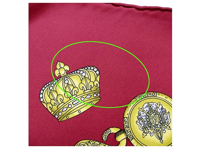 Hermès Pañuelo de seda rojo Hermes Roja - vista 8
