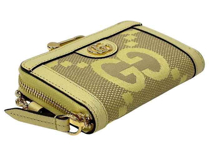 Monedero Gucci Jumbo GG Ophidia Amarillo - vista 3