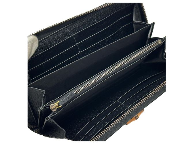 Cartera larga Gucci Bamboo Petite Marmont Negro - vista 4