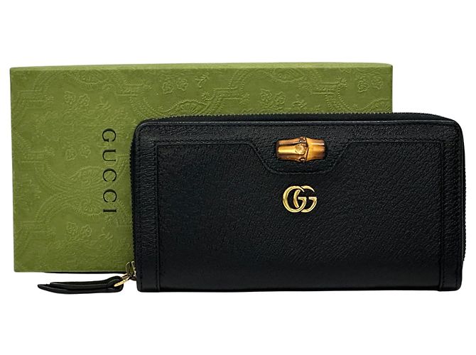 Cartera larga Gucci Bamboo Petite Marmont Negro - vista 6