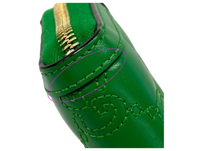 Cartera larga de cuero verde Gucci - vista 10