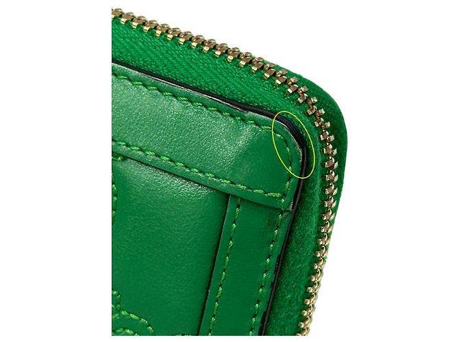 Cartera larga de cuero verde Gucci - vista 11