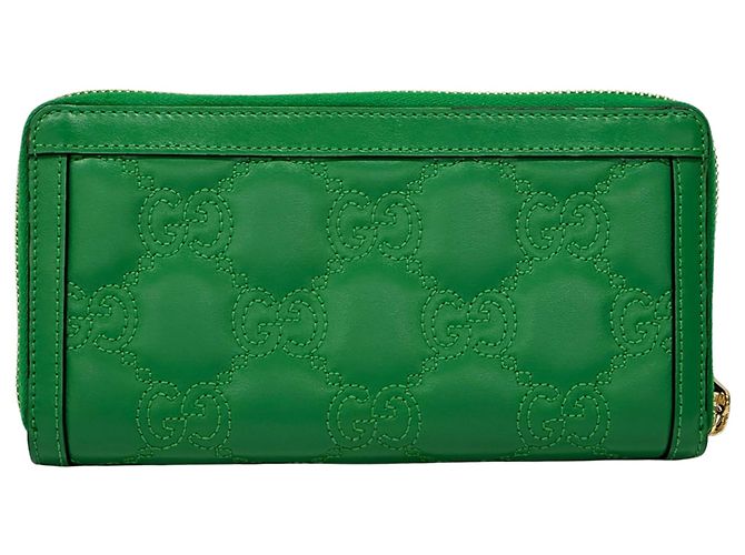 Cartera larga de cuero verde Gucci - vista 2