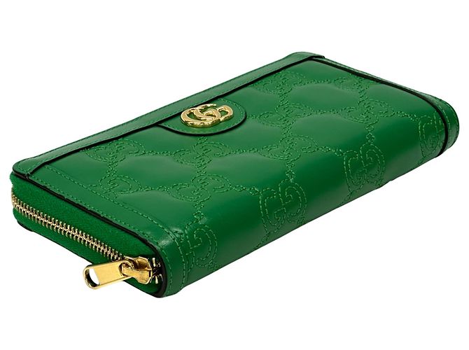 Cartera larga de cuero verde Gucci - vista 3