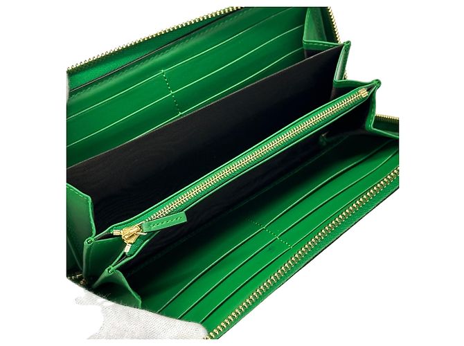 Cartera larga de cuero verde Gucci - vista 4