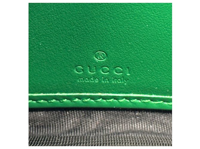 Cartera larga de cuero verde Gucci - vista 5