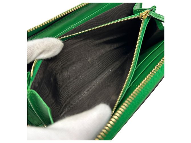 Cartera larga de cuero verde Gucci - vista 6