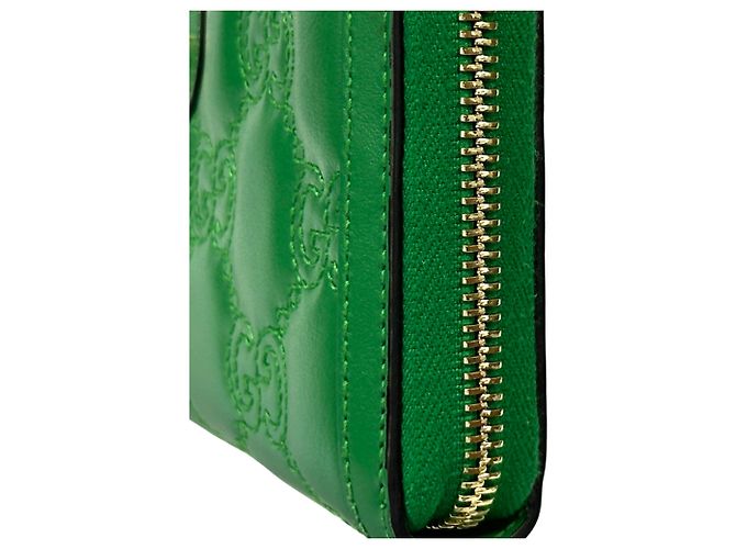 Cartera larga de cuero verde Gucci - vista 9