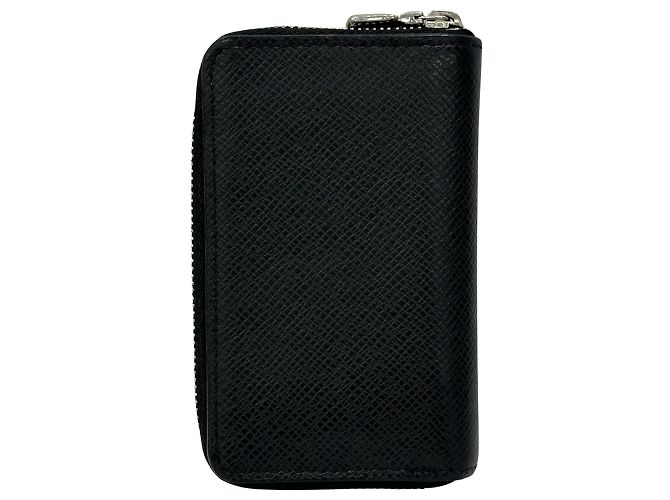 Portafoglio monete Louis Vuitton Taiga Nero Grigio - vista 2