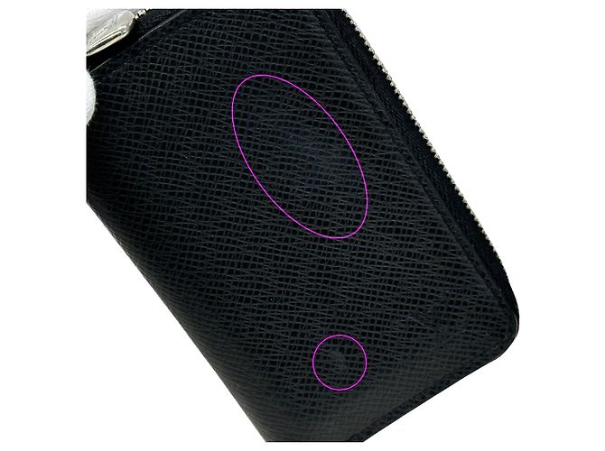 Portafoglio monete Louis Vuitton Taiga Nero Grigio - vista 6