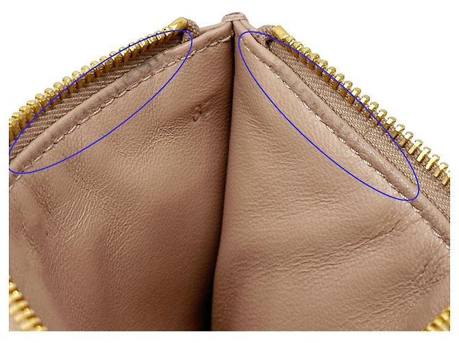 Prada Saffiano Leder Münzbeutel Beige - Ansicht 13