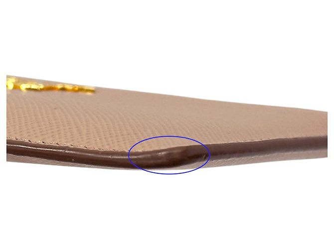 Prada Saffiano Leder Münzbeutel Beige - Ansicht 9