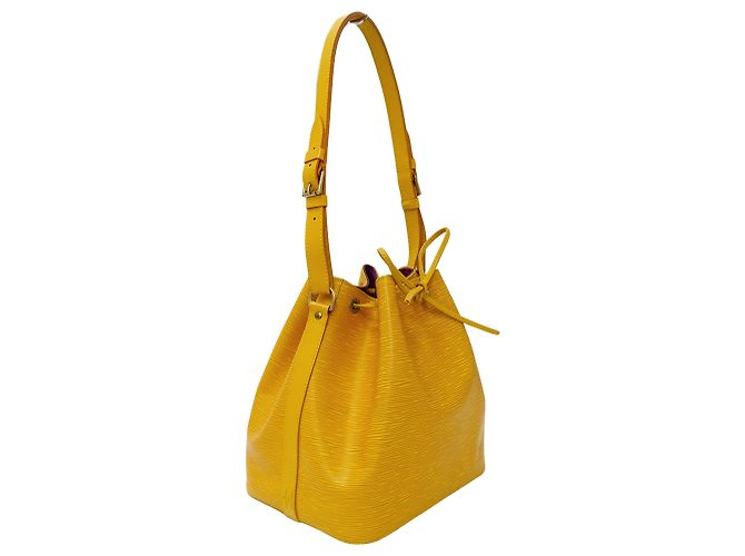 Noe Borsa Louis Vuitton Petit Noé in pelle Epi Giallo - vista 4