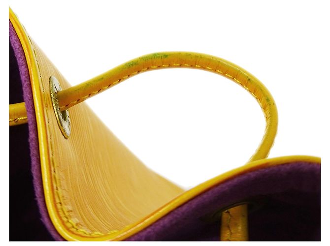 Noe Borsa Louis Vuitton Petit Noé in pelle Epi Giallo - vista 7