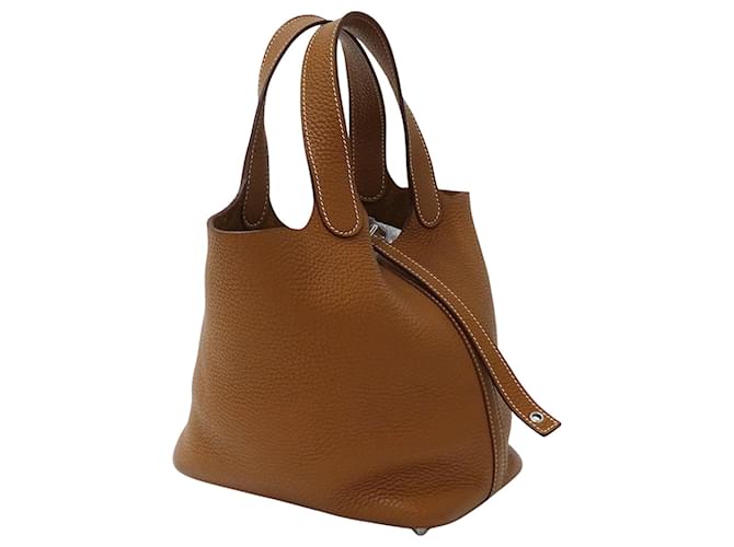 Hermès Borsa Hermes Picotin Lock PM Marrone - vista 4