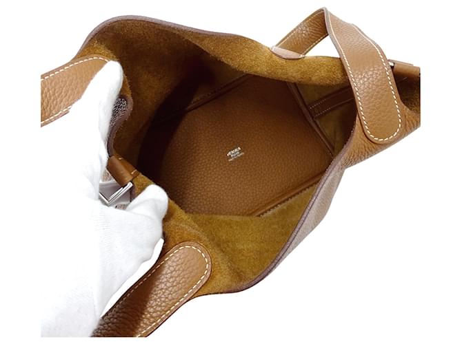 Hermès Borsa Hermes Picotin Lock PM Marrone - vista 5