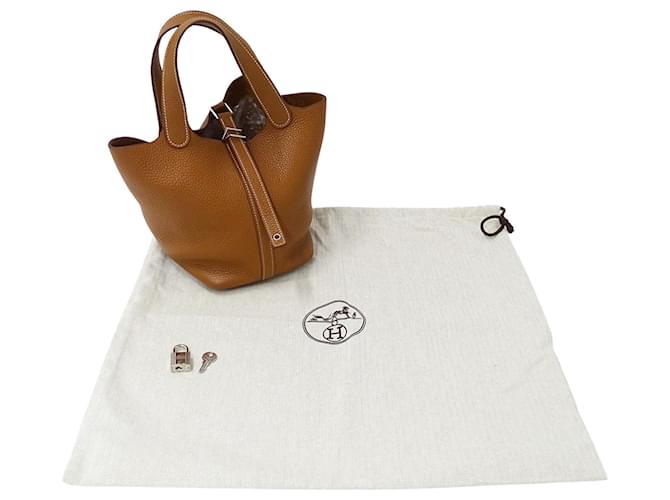 Hermès Borsa Hermes Picotin Lock PM Marrone - vista 8