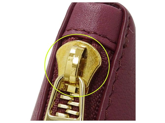 Borsa a mano in pelle bordeaux Loewe Bordò - vista 11
