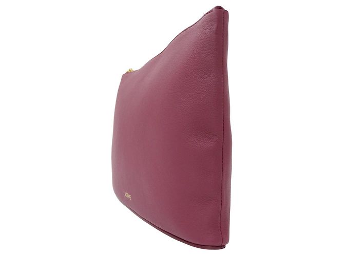 Borsa a mano in pelle bordeaux Loewe Bordò - vista 4