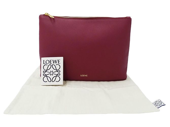 Borsa a mano in pelle bordeaux Loewe Bordò - vista 5