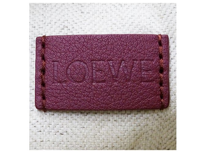 Borsa a mano in pelle bordeaux Loewe Bordò - vista 7