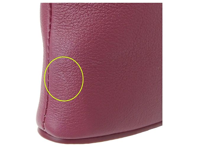 Borsa a mano in pelle bordeaux Loewe Bordò - vista 8