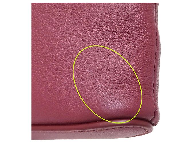 Borsa a mano in pelle bordeaux Loewe Bordò - vista 9