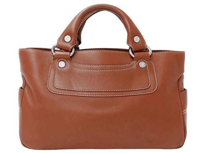 Céline Borsa Boogie in pelle Celine Marrone - vista 2