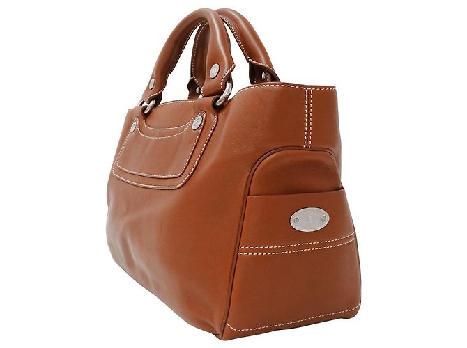 Céline Borsa Boogie in pelle Celine Marrone - vista 4