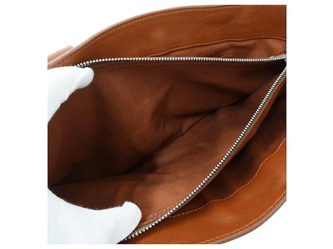 Céline Borsa Boogie in pelle Celine Marrone - vista 6