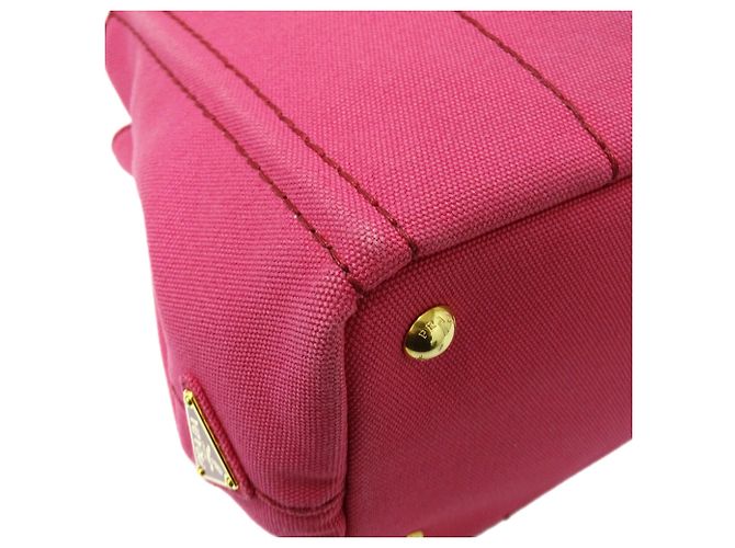 Tote Borsa mini in tela Canapa da donna Prada Rosa - vista 11