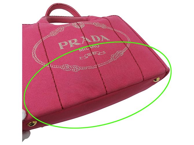 Tote Borsa mini in tela Canapa da donna Prada Rosa - vista 12