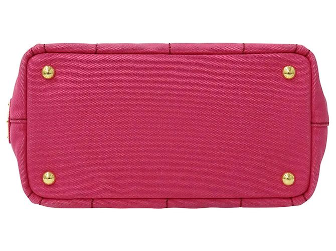 Tote Borsa mini in tela Canapa da donna Prada Rosa - vista 3