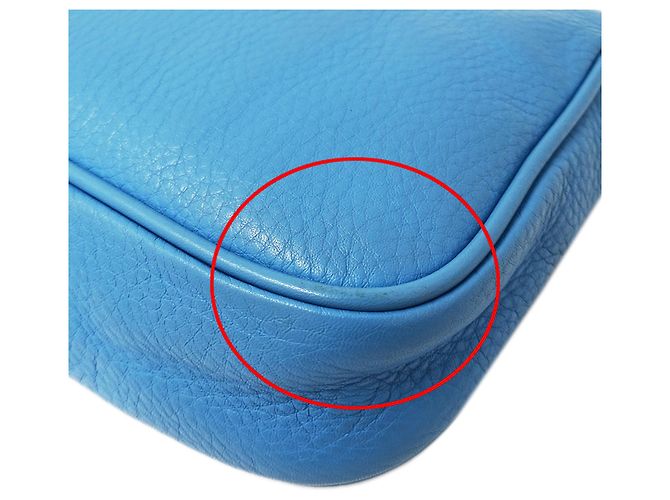 Fendi Handtasche aus hellblauem Leder - Ansicht 12