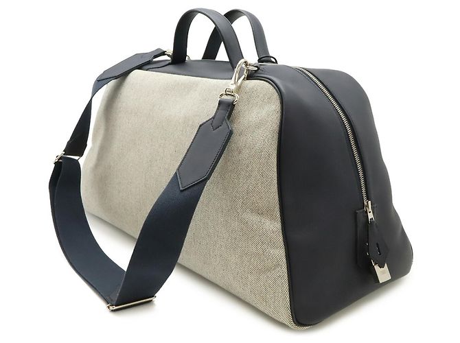 Hermès Borsa Boston Hermes Cavour 48H Blu - vista 3