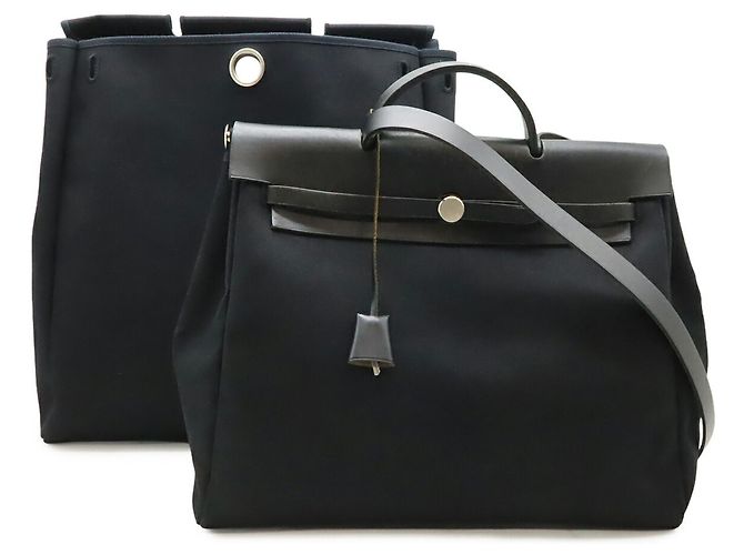 Hermès Bolso Hermes Herbag MM en negro - vista 2