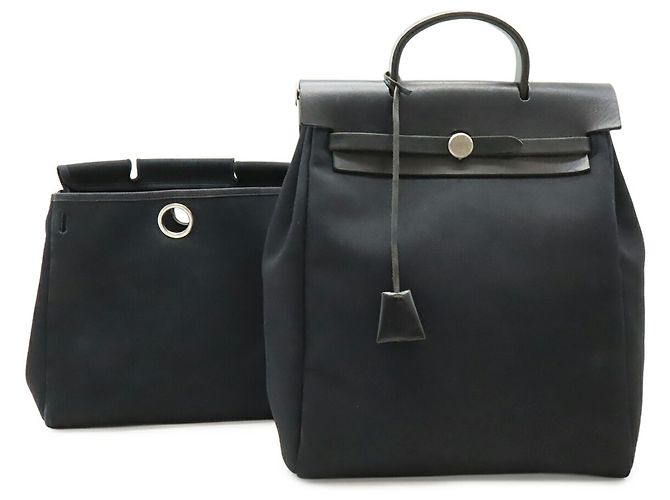 Hermès HERMES Herbag Ad PM Zaino Borsa a mano Nero - vista 2