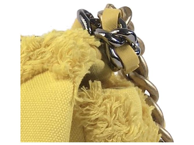 Chanel Yellow Medium Canvas 19 Flap Giallo - vista 17